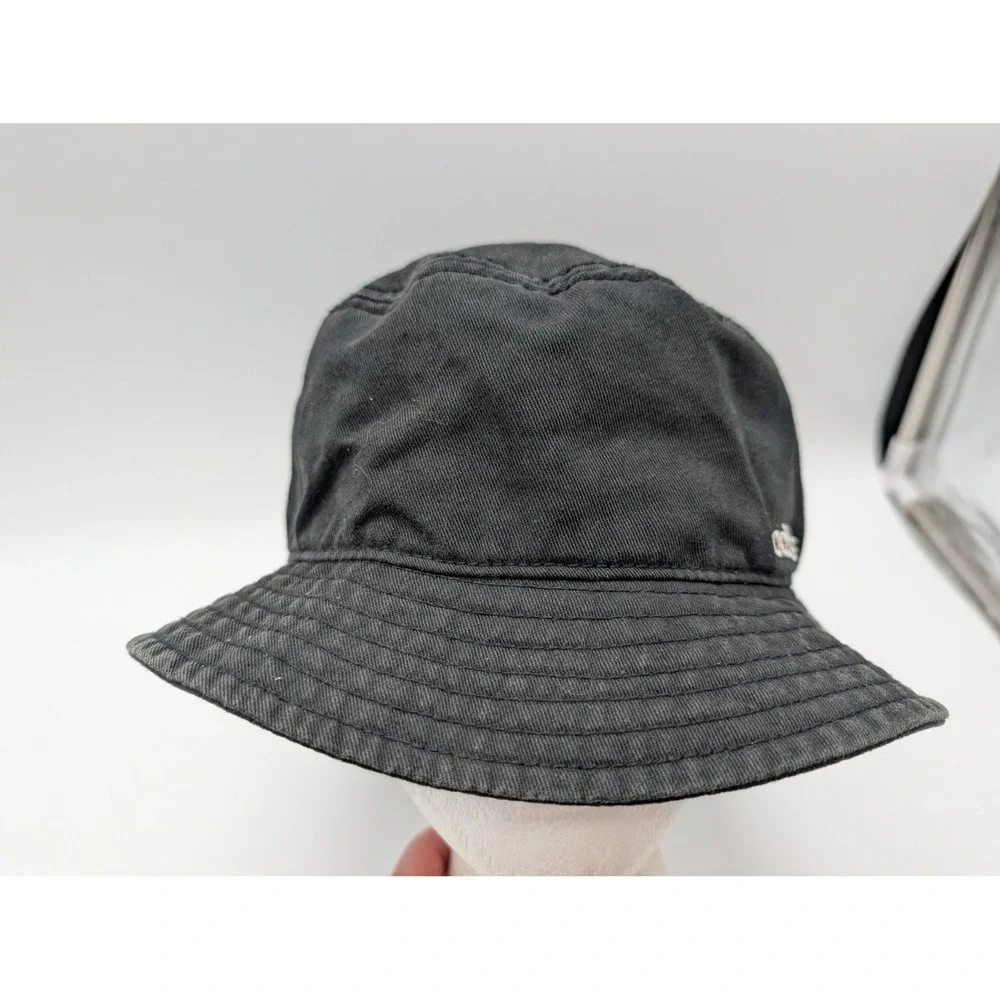 Adidas Aeroready Washed Black Cotton Twill Bucket Hat Embroidered Logo Men Women